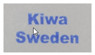 Kiwa Sweden med blå tekst